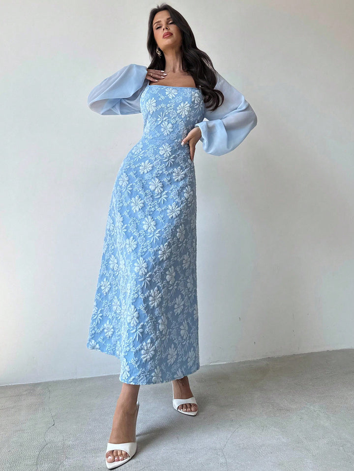 SHEIN kék midi ruha