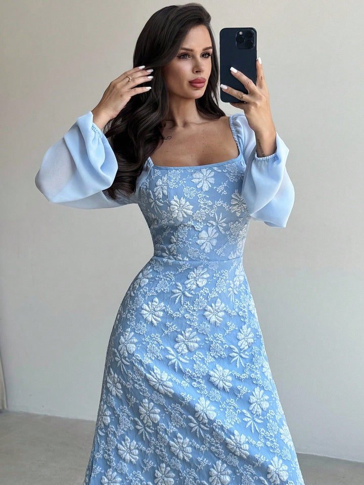 SHEIN kék midi ruha