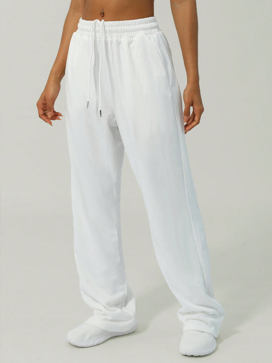 Pantaloni SHEIN, alb
