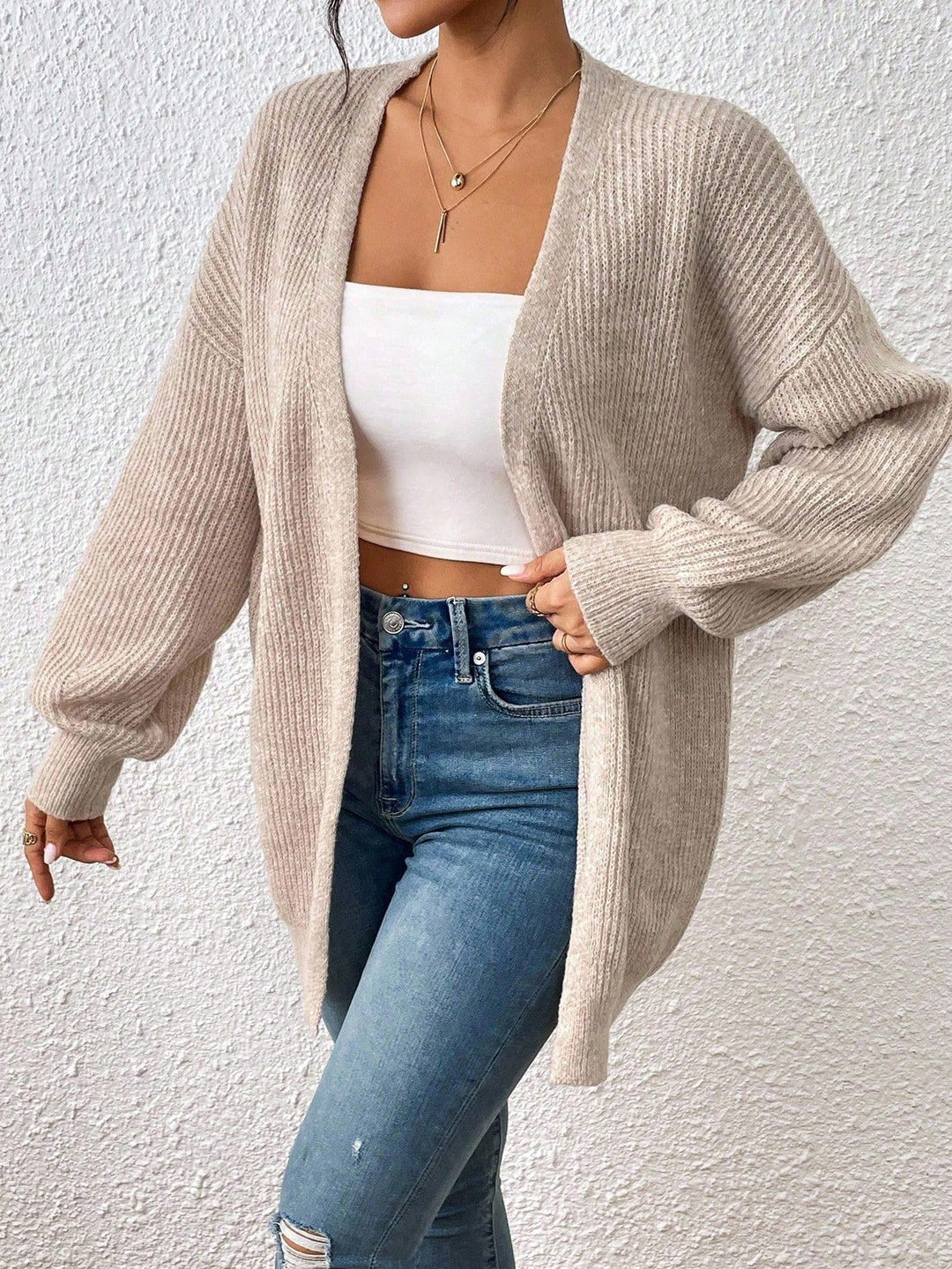 Cardigan SHEIN, maro