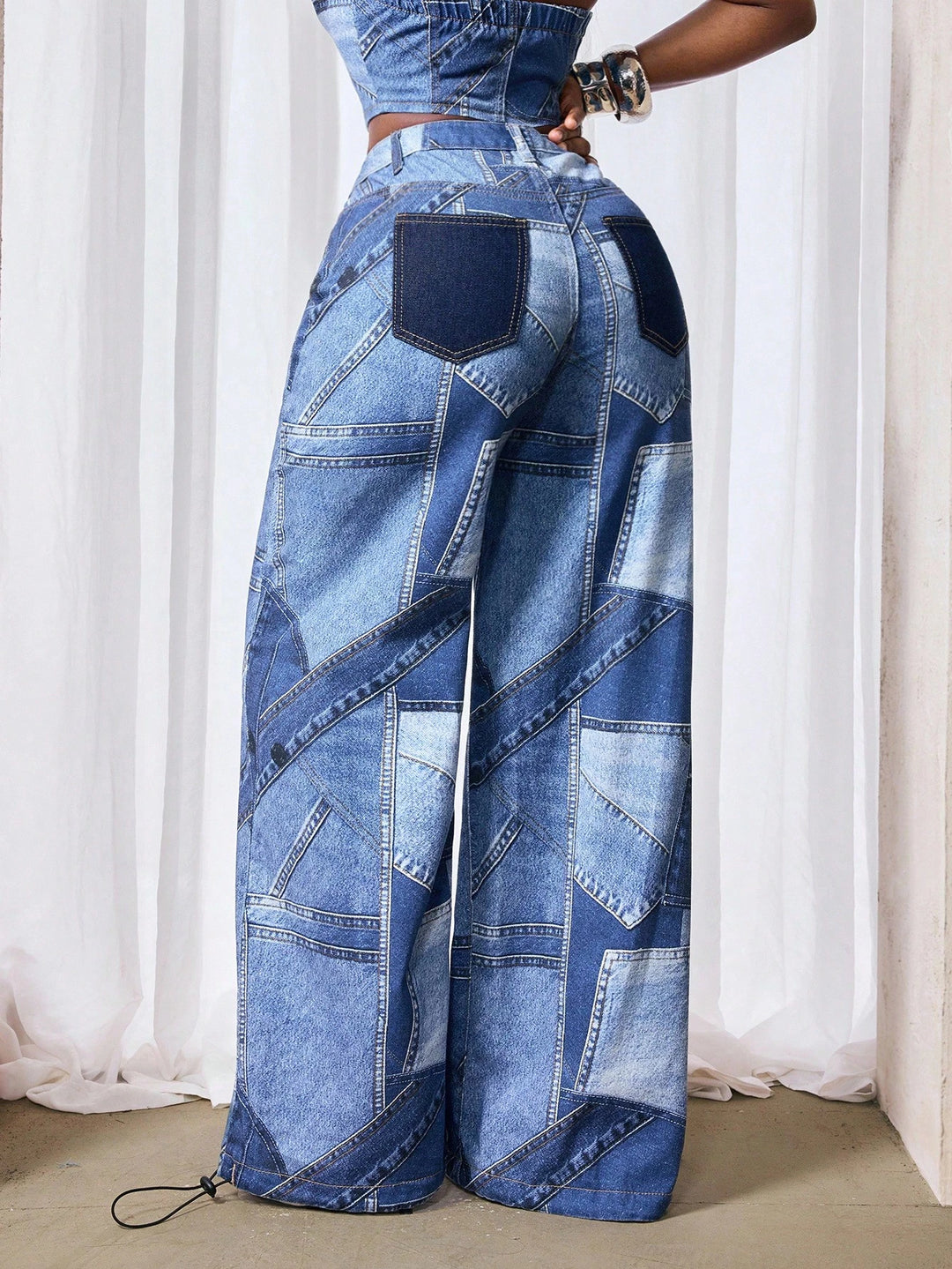 Jeans Shein Curve+, kék