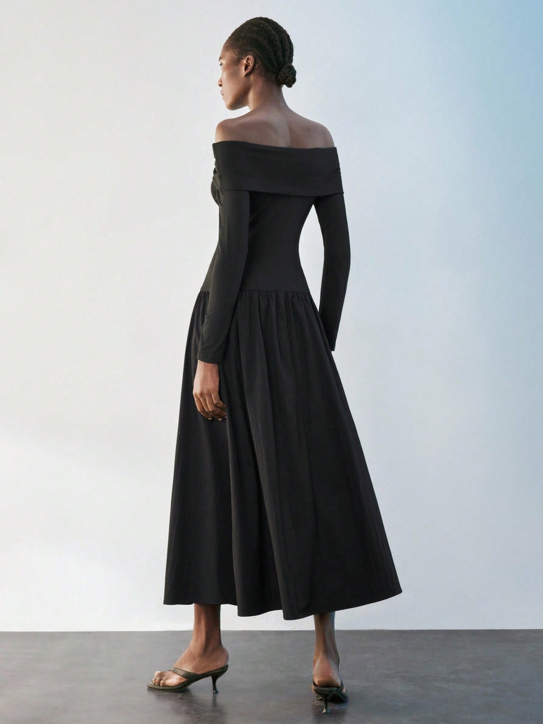 SHEIN maxi ruha, fekete