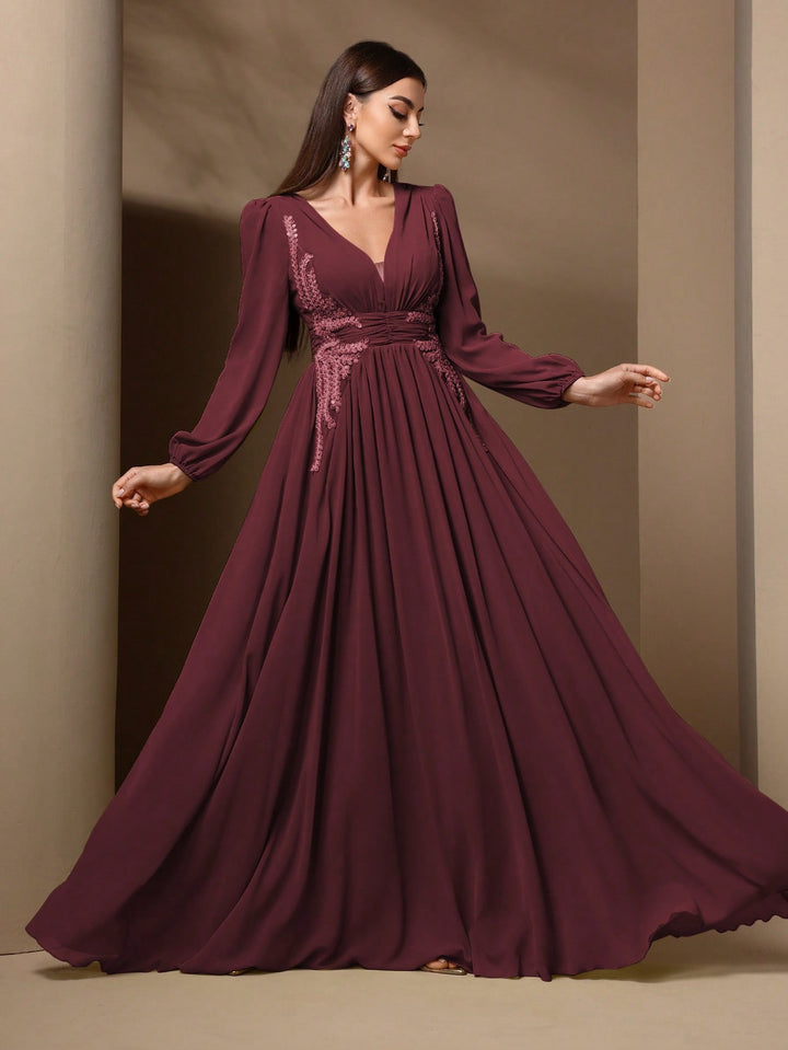 Rochie maxi SHEIN, vișiniu