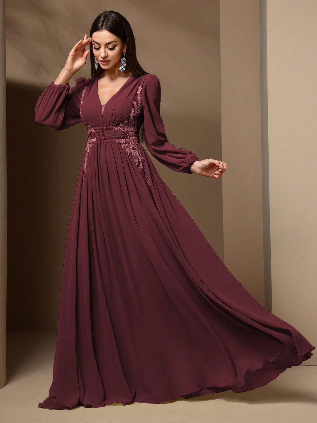 Rochie maxi SHEIN, vișiniu