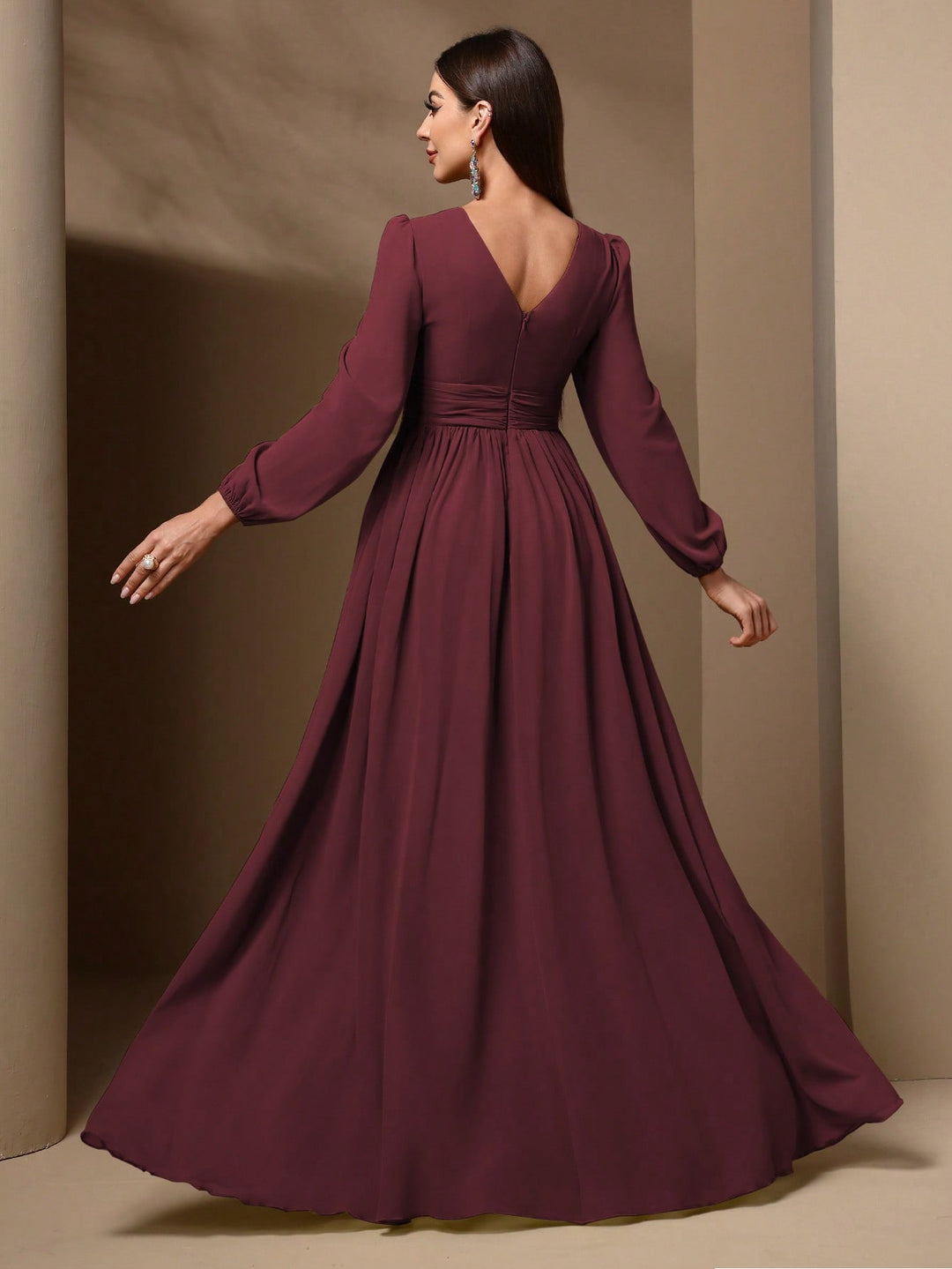 Rochie maxi SHEIN, vișiniu