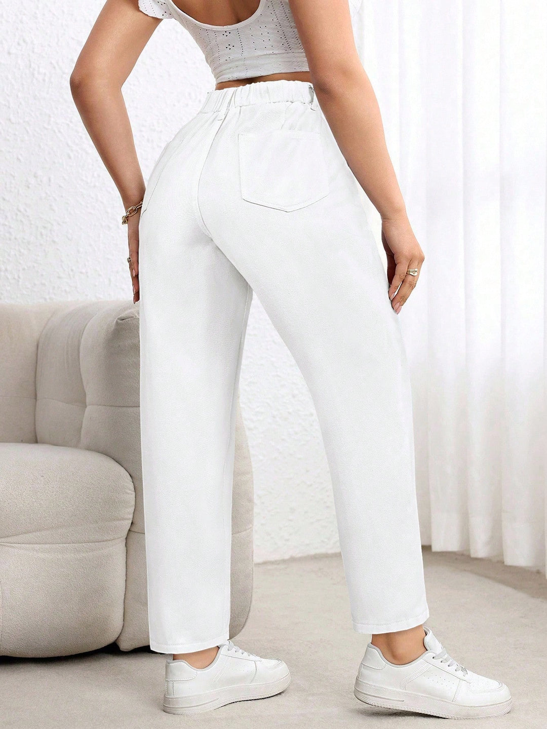 Jeans SHEIN, alb