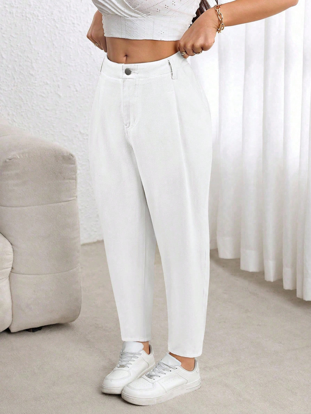 Jeans SHEIN, alb