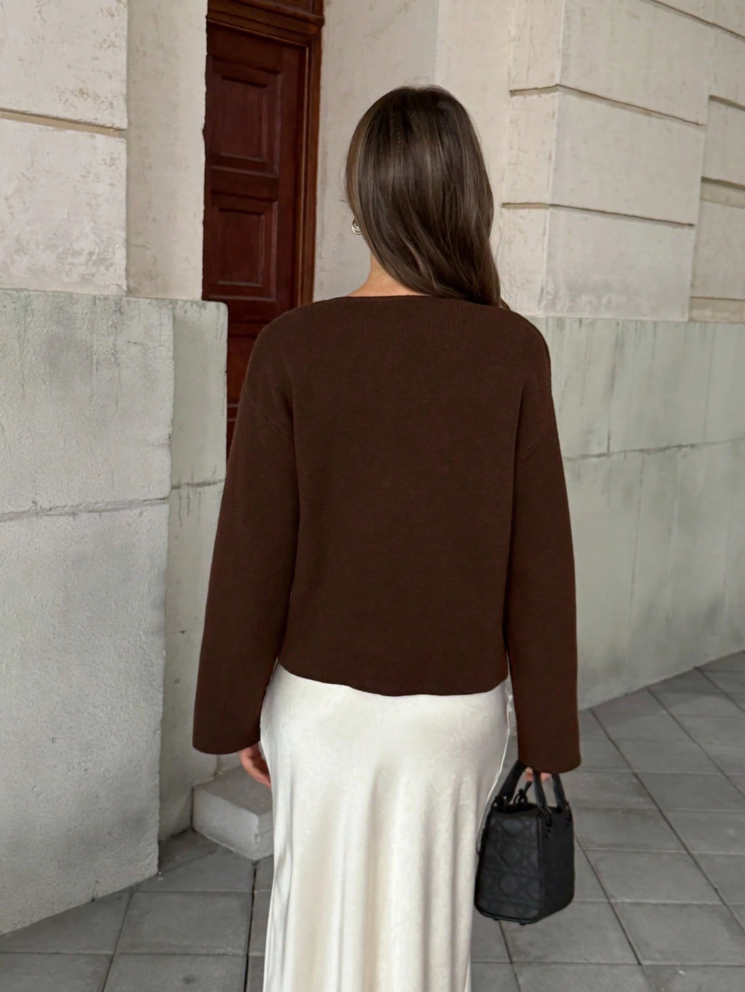 Cardigan SHEIN, maro
