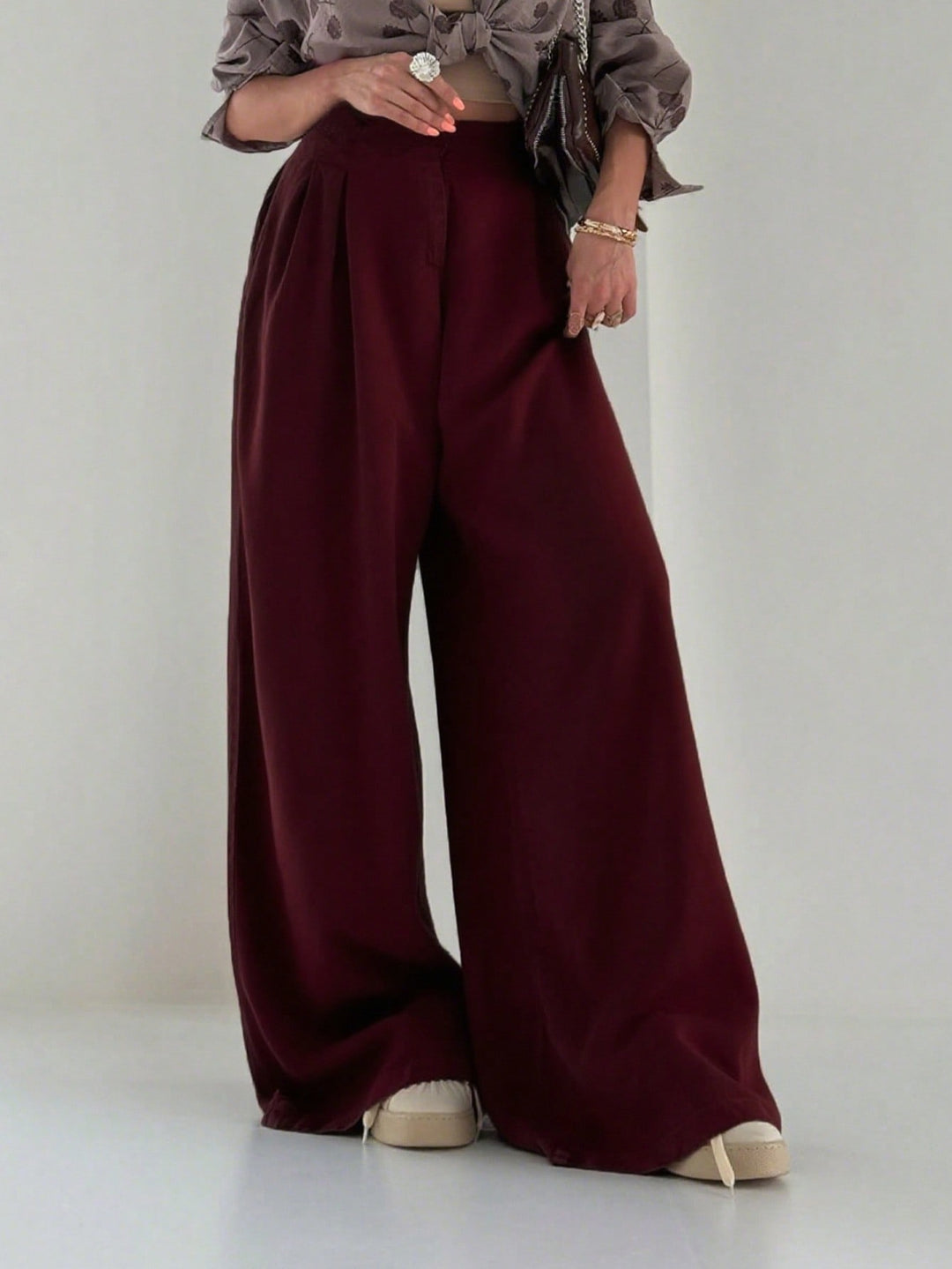 Pantaloni SHEIN, vișiniu