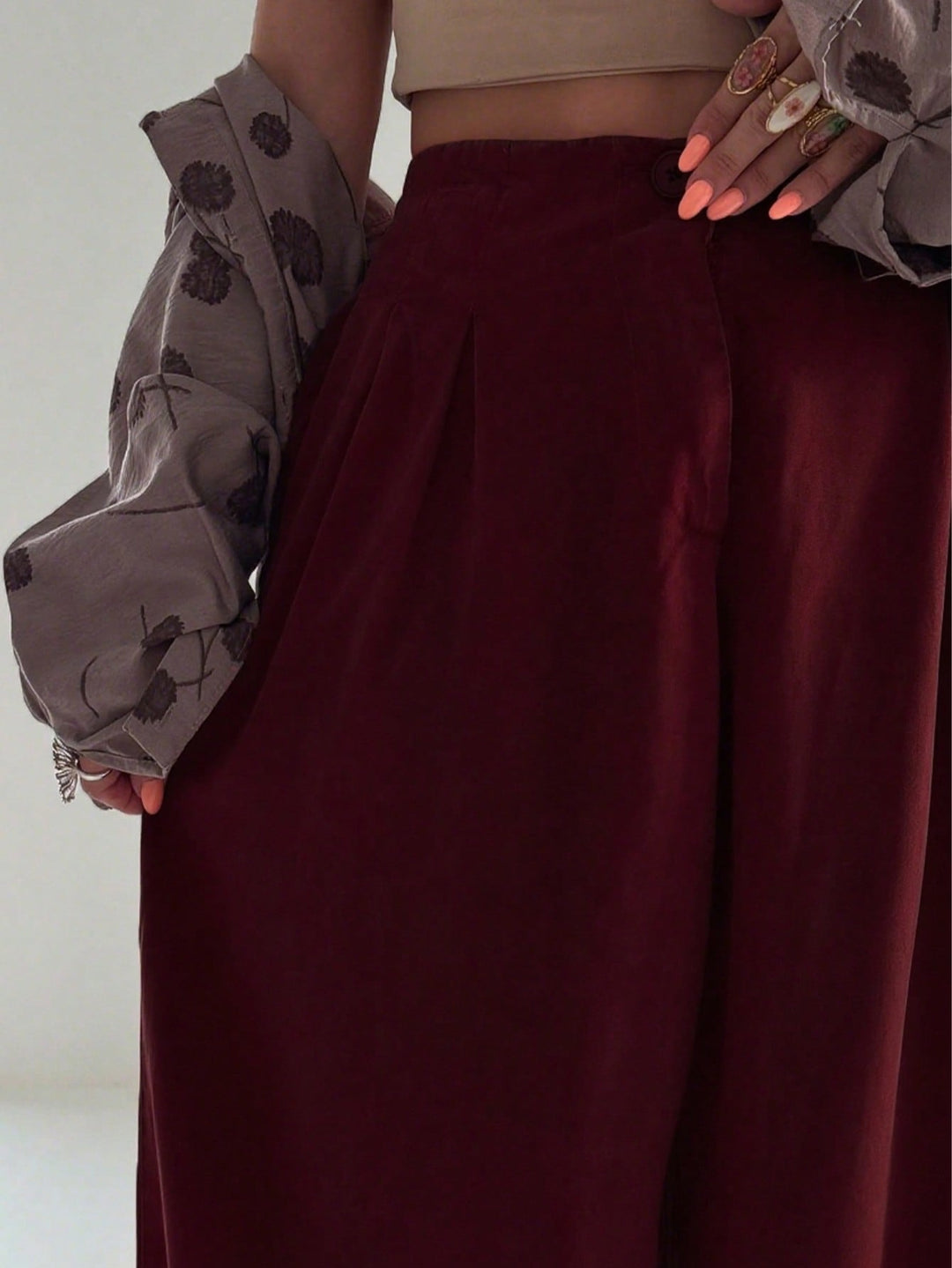 Pantaloni SHEIN, vișiniu