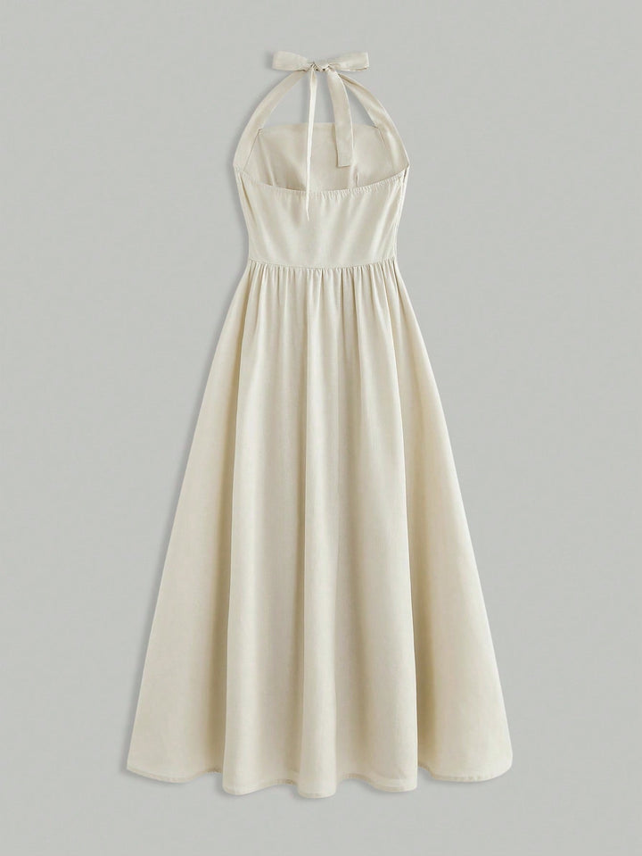 Rochie maxi SHEIN, bej