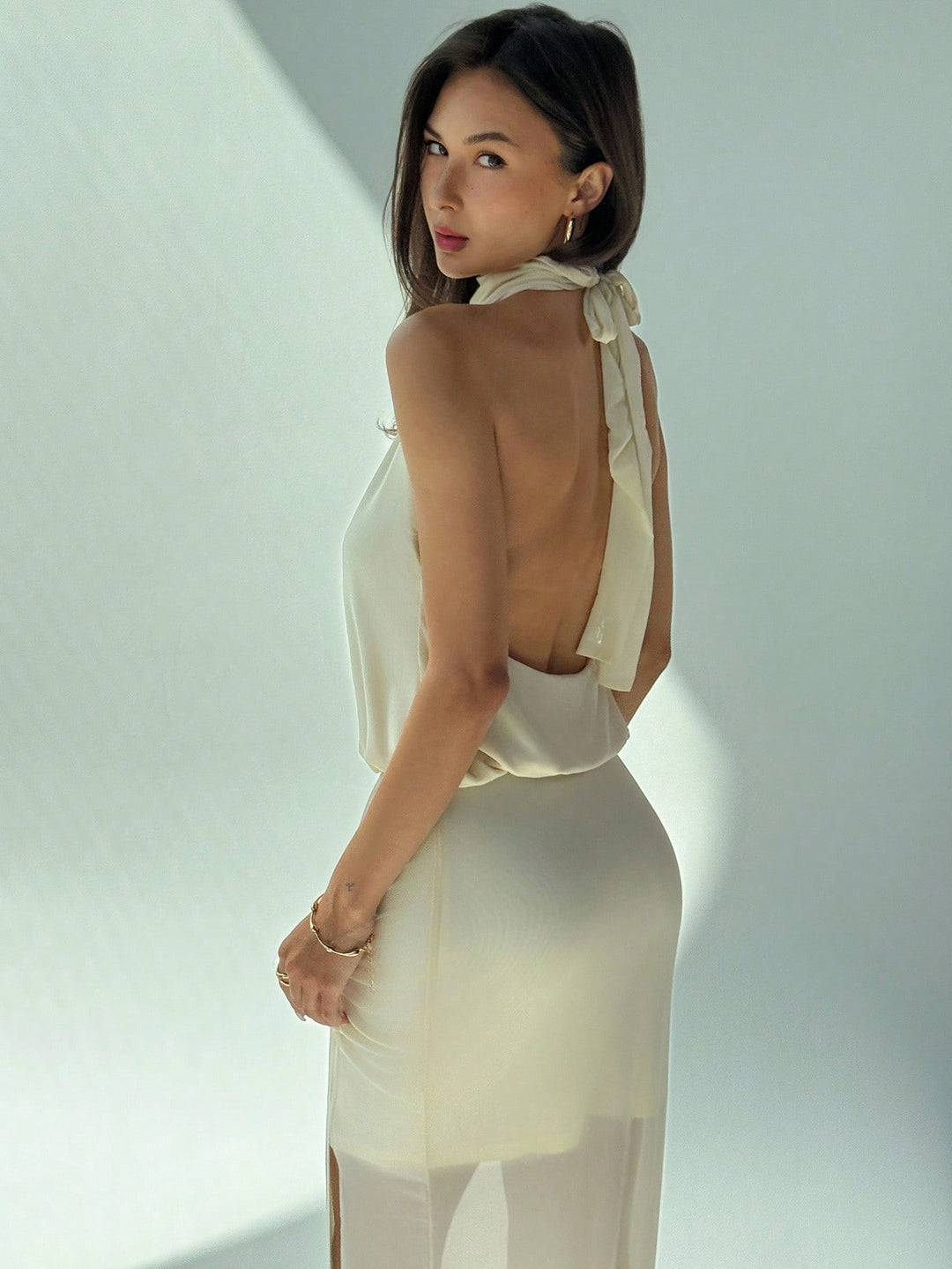 Rochie maxi SHEIN, portocaliu