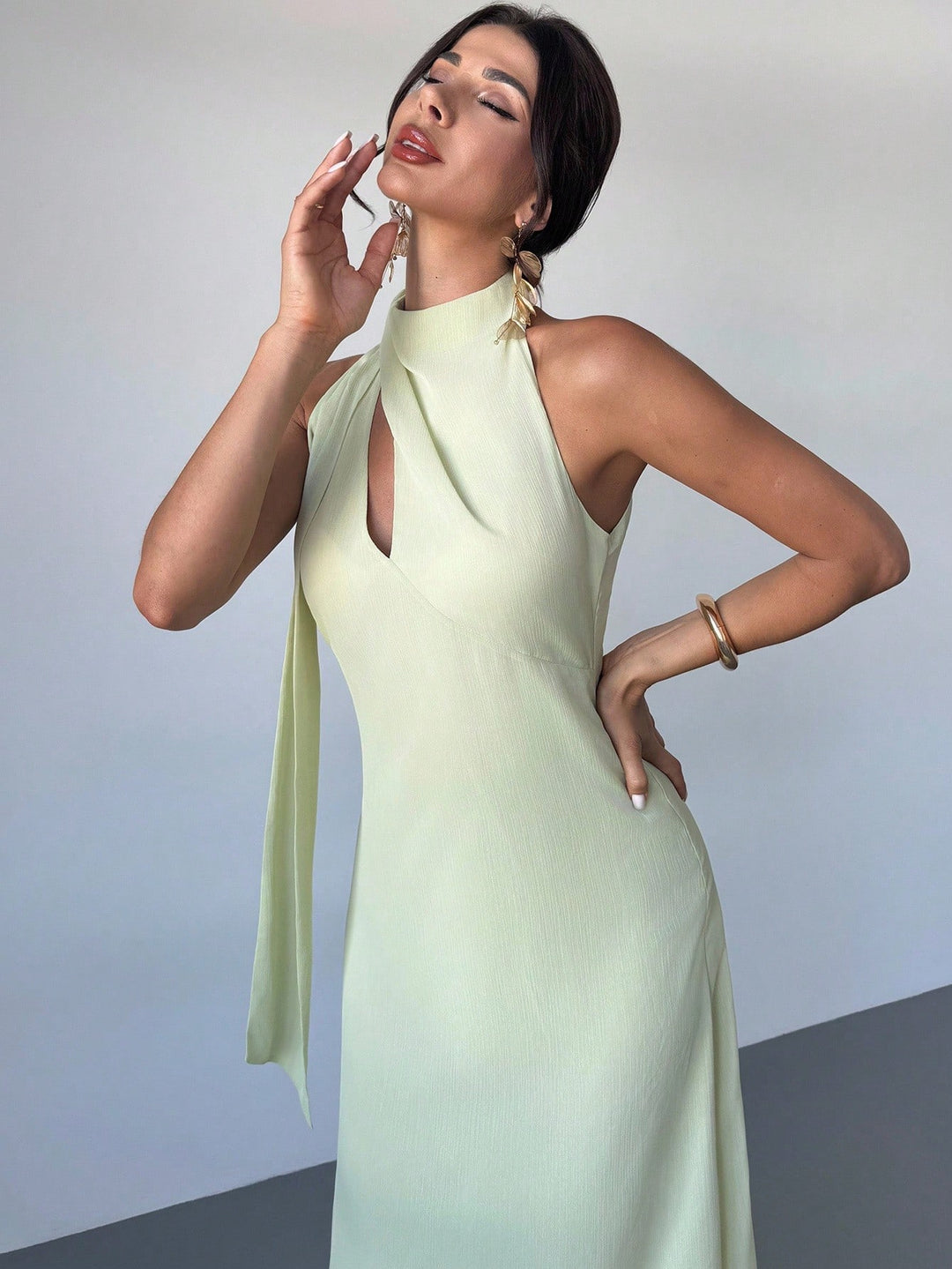 Rochie maxi SHEIN, verde