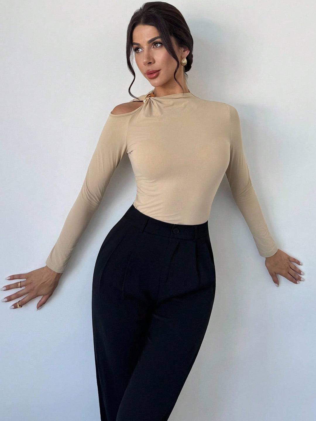 SHEIN blúz, bézs