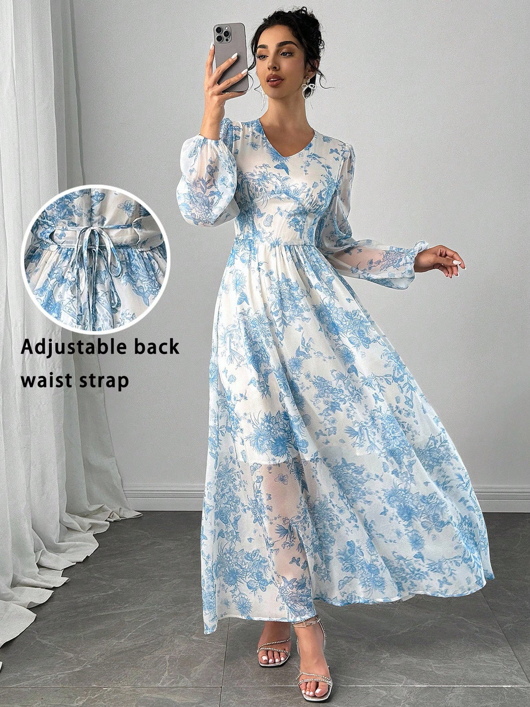 Rochie maxi SHEIN, albastru