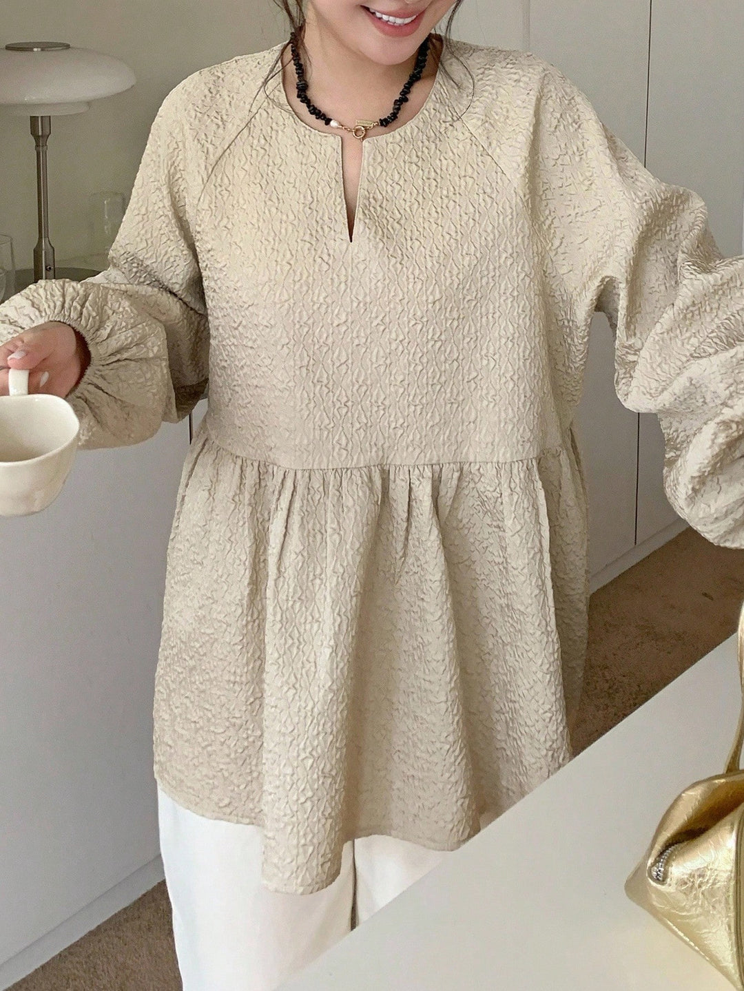 Shein Curve+ ing, bézs