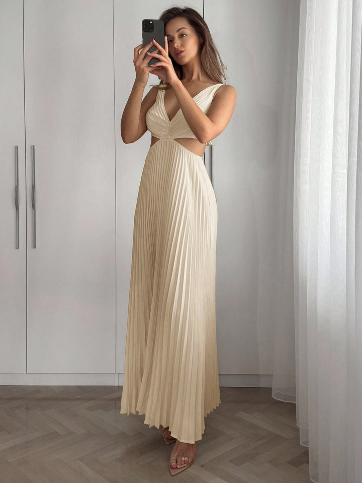 Rochie maxi SHEIN, crem