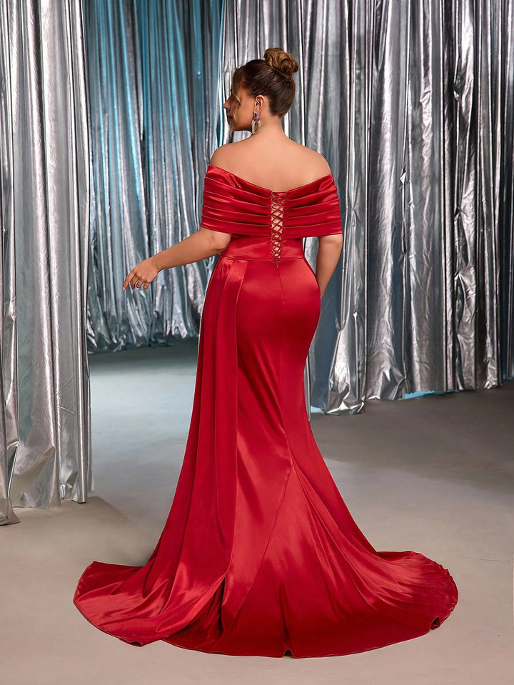 SHEIN Party Dress, Burgundy