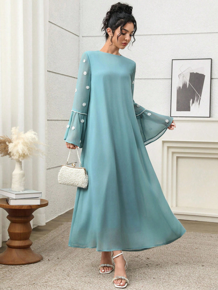 Set caftan și jalabiya SHEIN, albastru