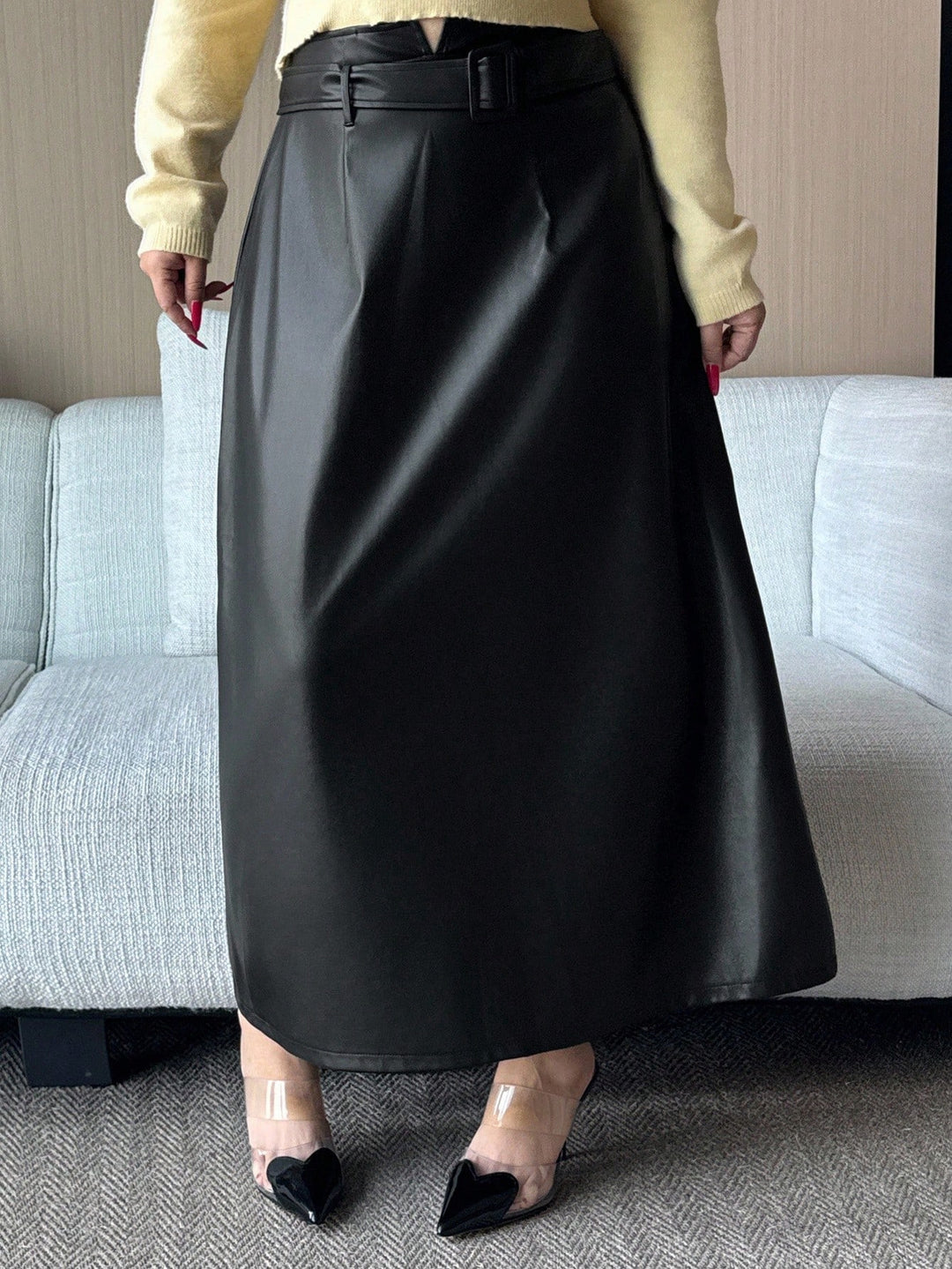 Fustă maxi SHEIN, negru