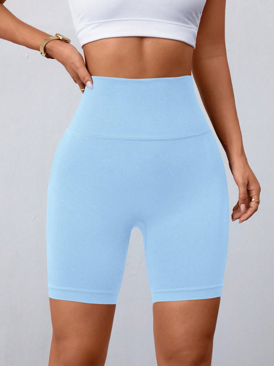 Pantaloni scurți SHEIN, albastru
