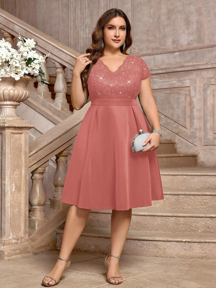 Rochie midi SHEIN, roz