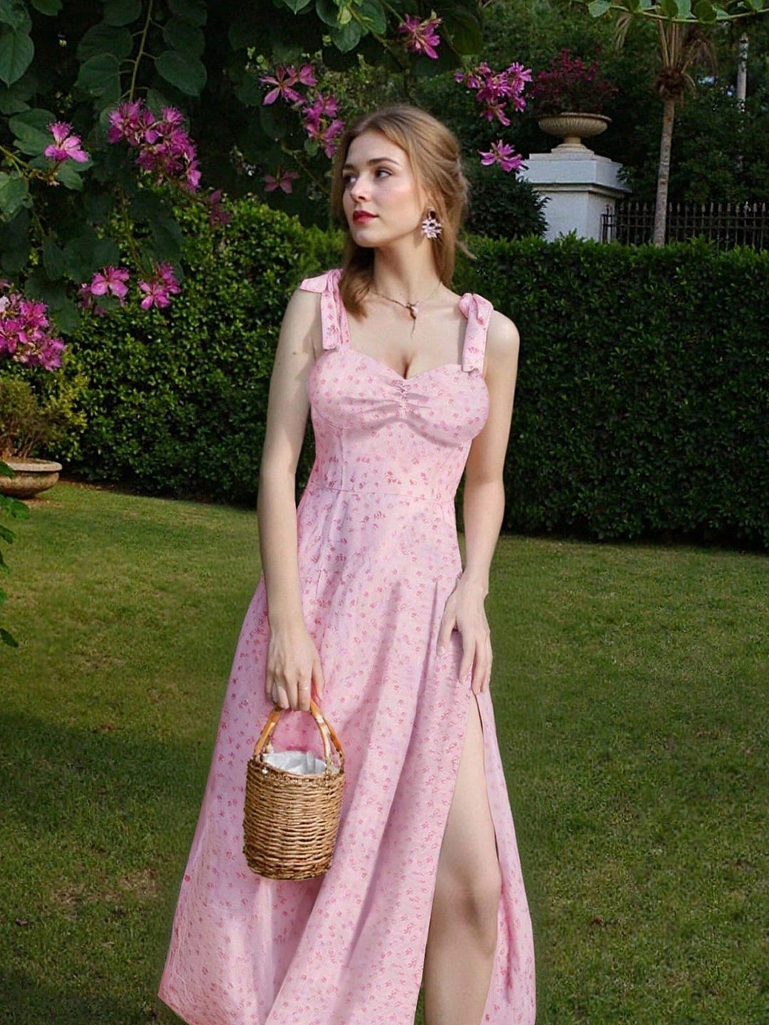 SHEIN lila midi ruha
