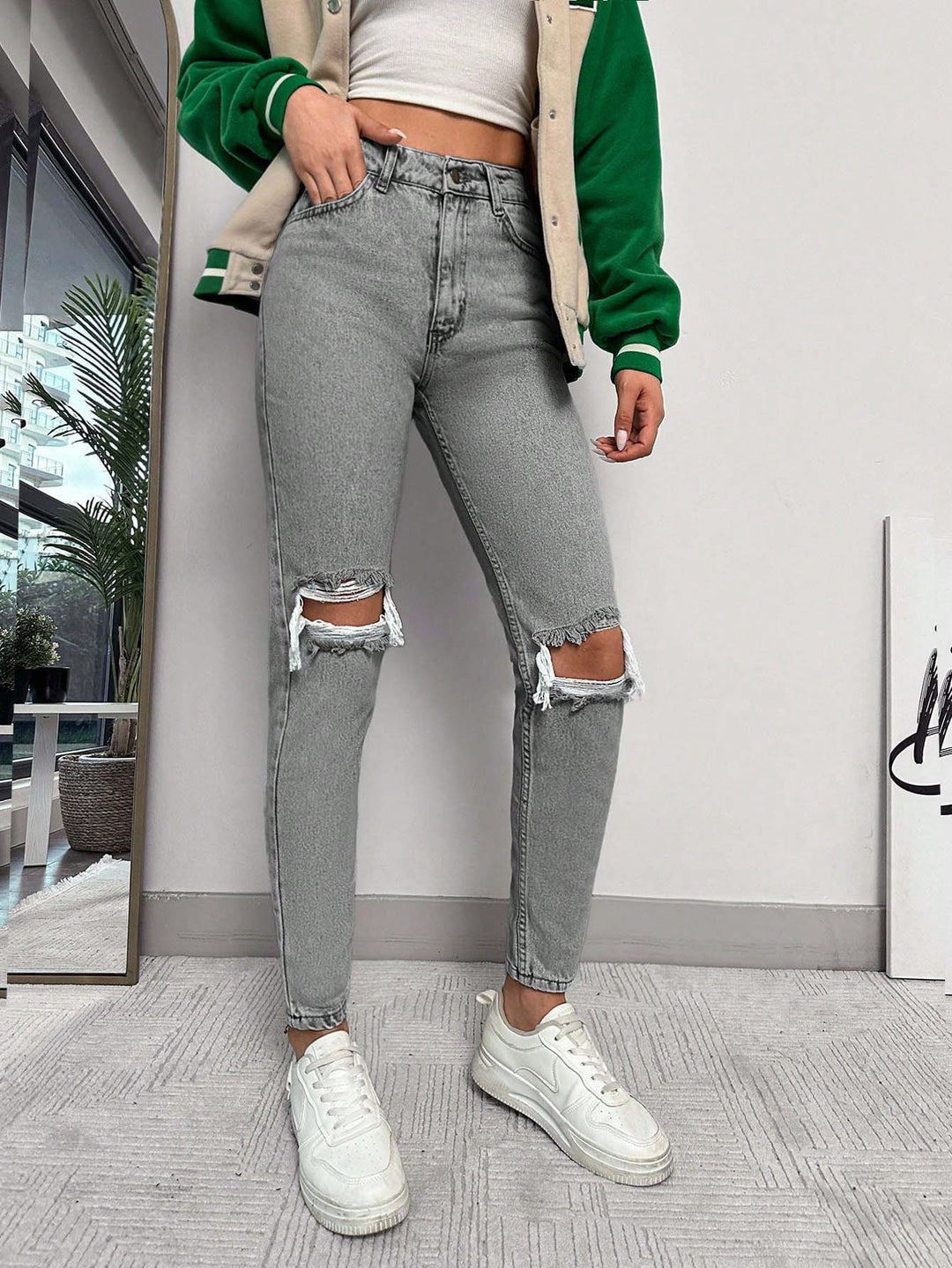 Jeans SHEIN, gri