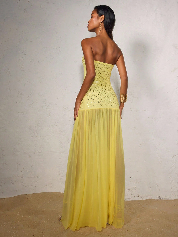 Rochie maxi SHEIN, galben