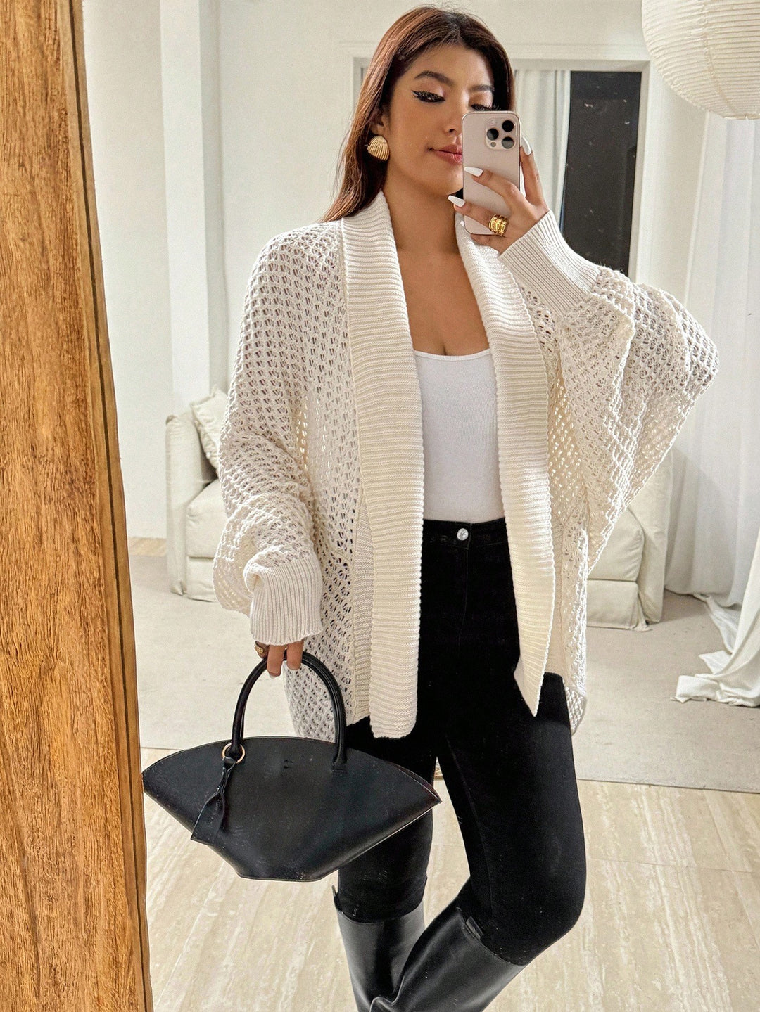 Cardigan SHEIN, portocaliu