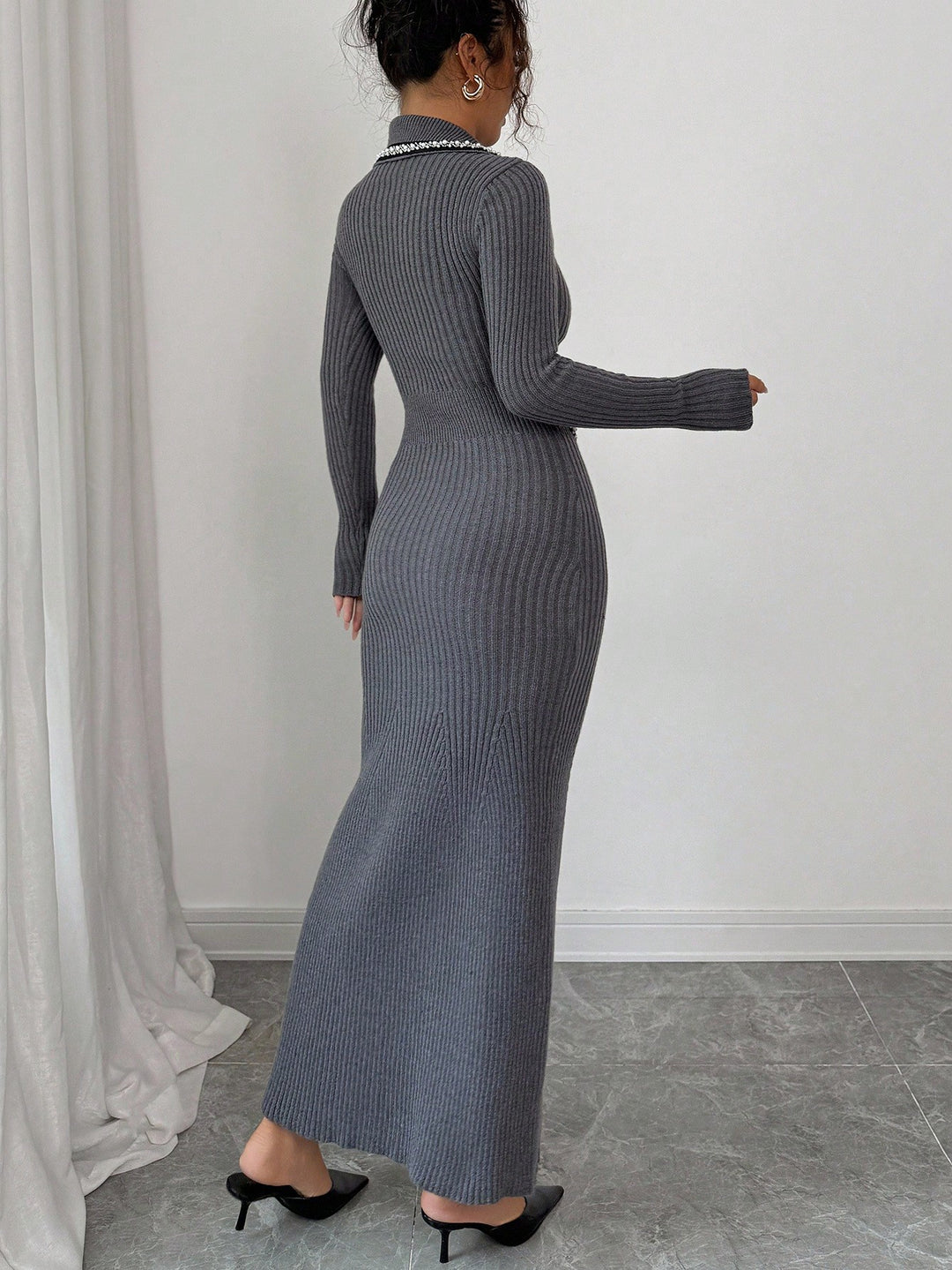 Rochie maxi SHEIN, gri