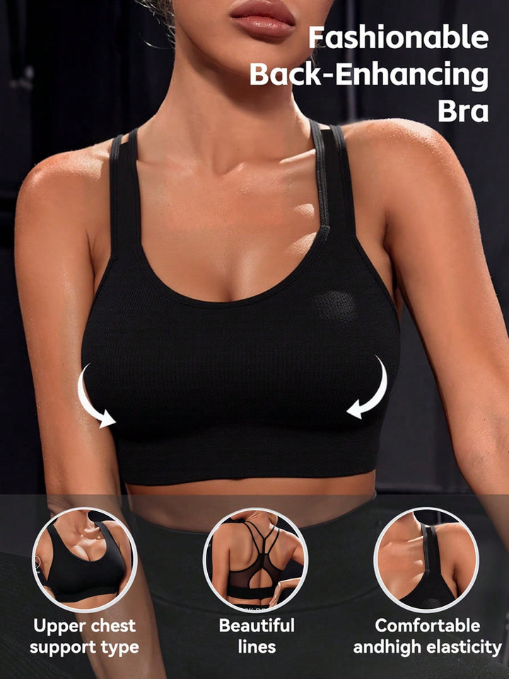 Bustieră sport SHEIN, negru