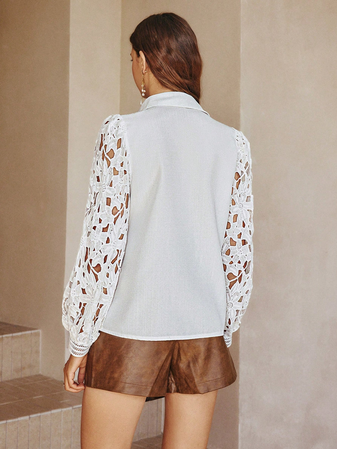 Bluza elegantă SHEIN, alb