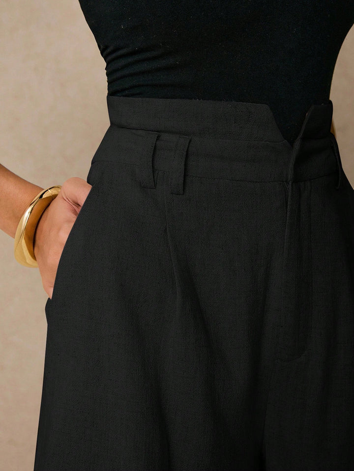 Pantaloni scurți SHEIN, negru