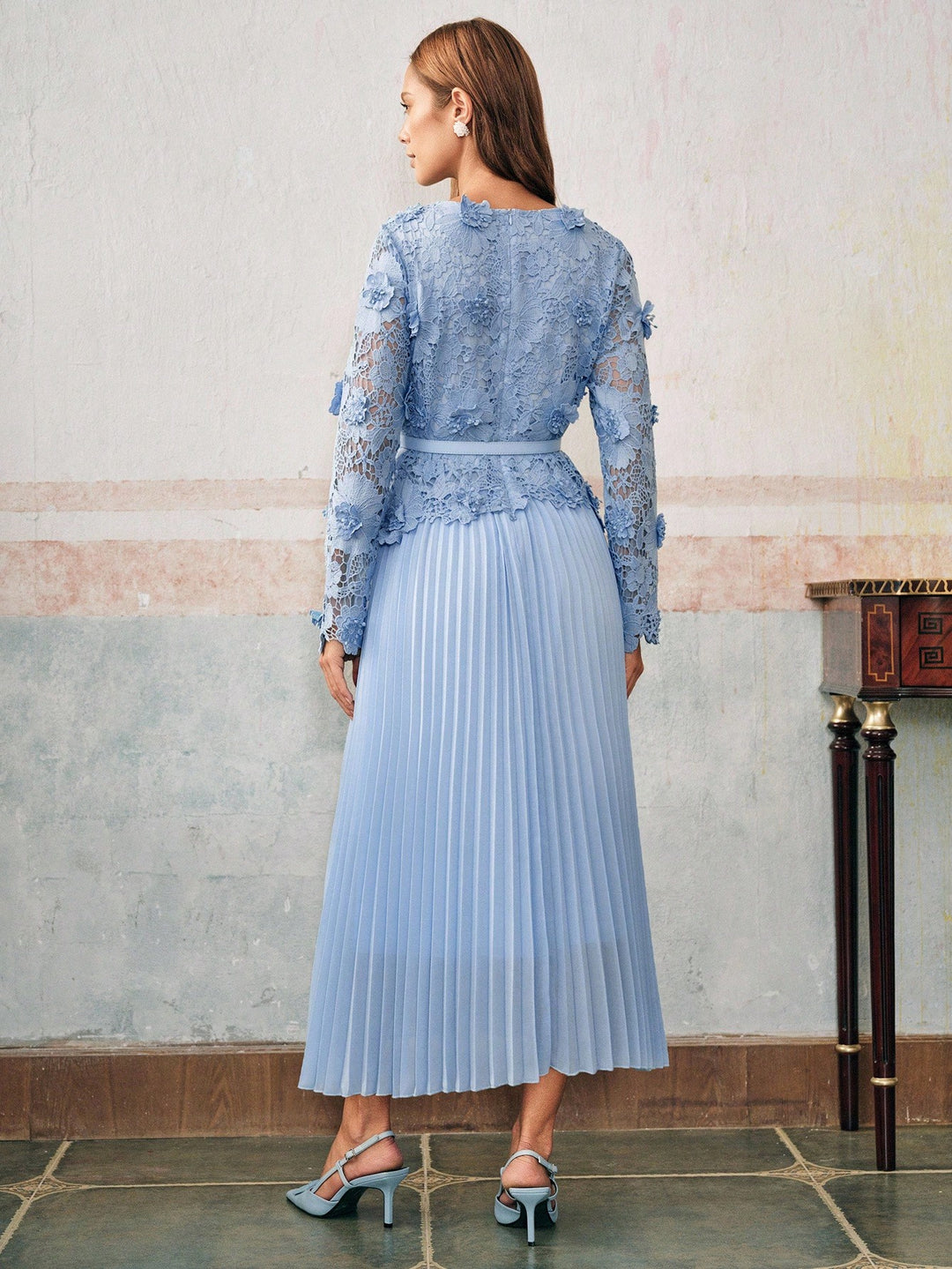 SHEIN maxi ruha, kék