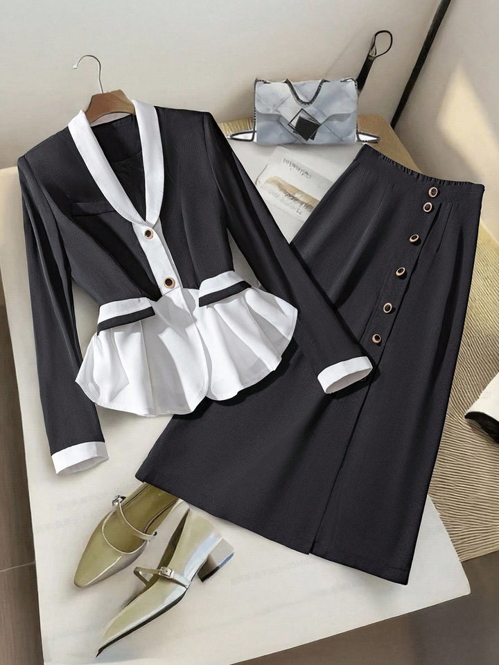 Costum SHEIN, mix culori