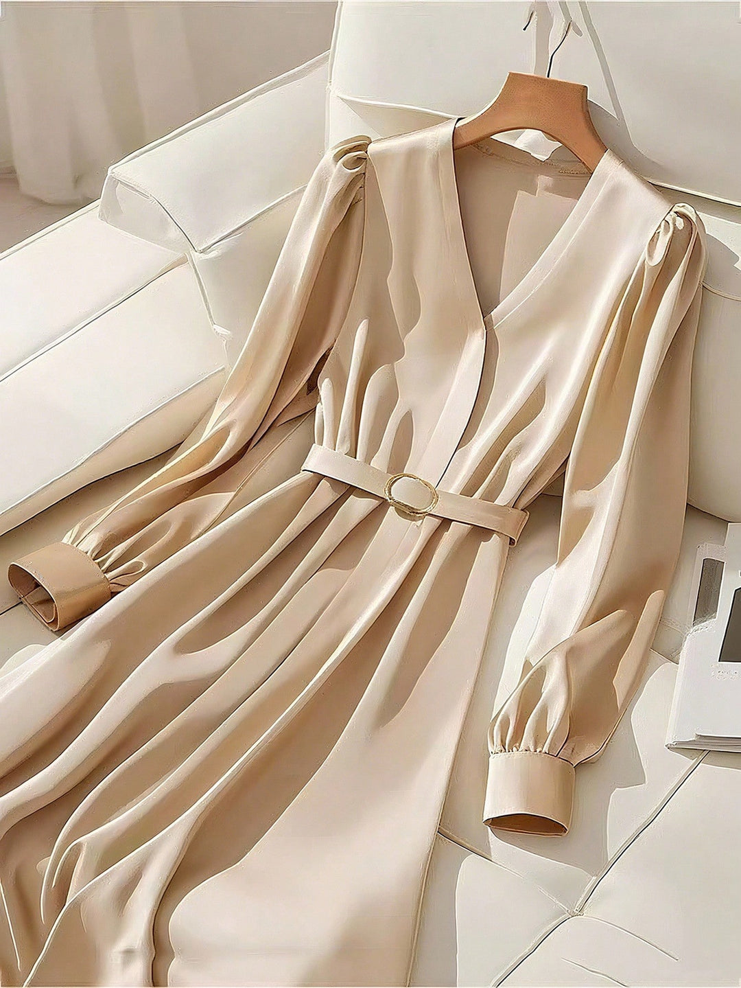 Rochie midi SHEIN, bej