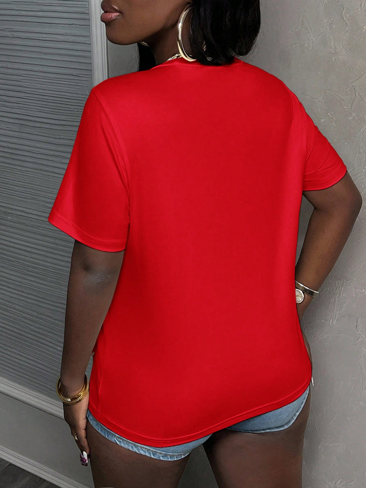 SHEIN T-shirt, red