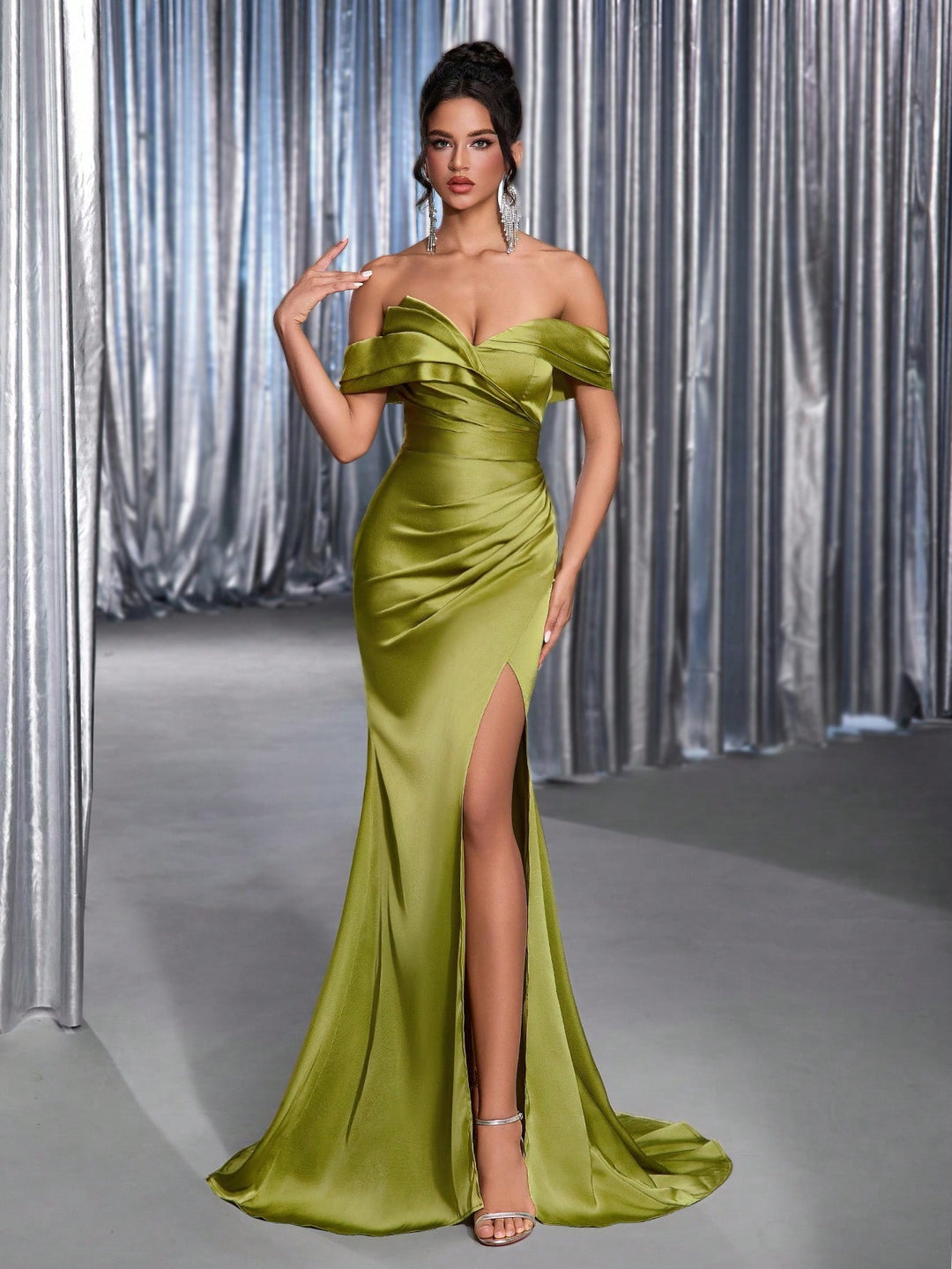 Rochie maxi SHEIN, verde
