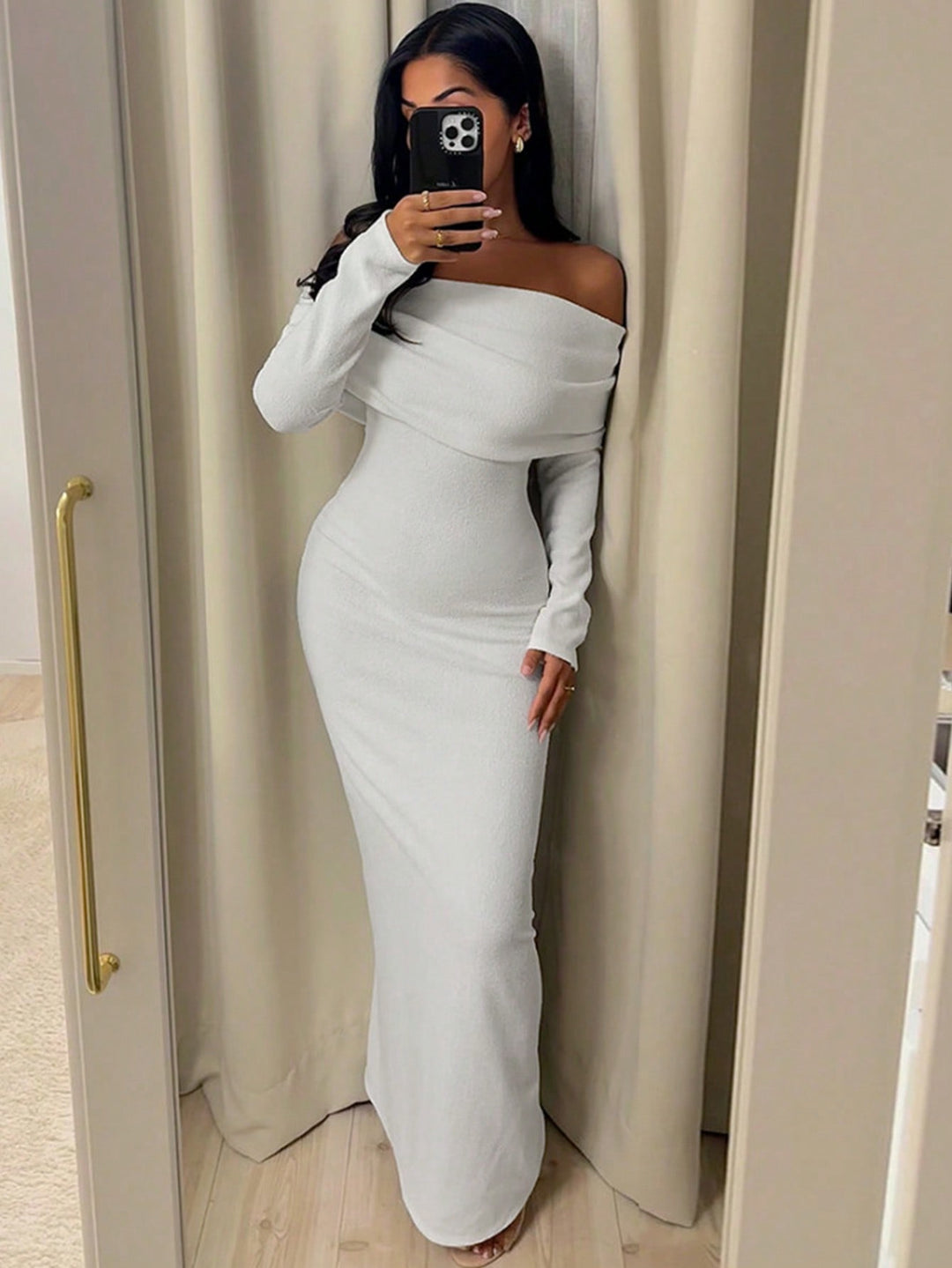 Rochie maxi SHEIN, alb