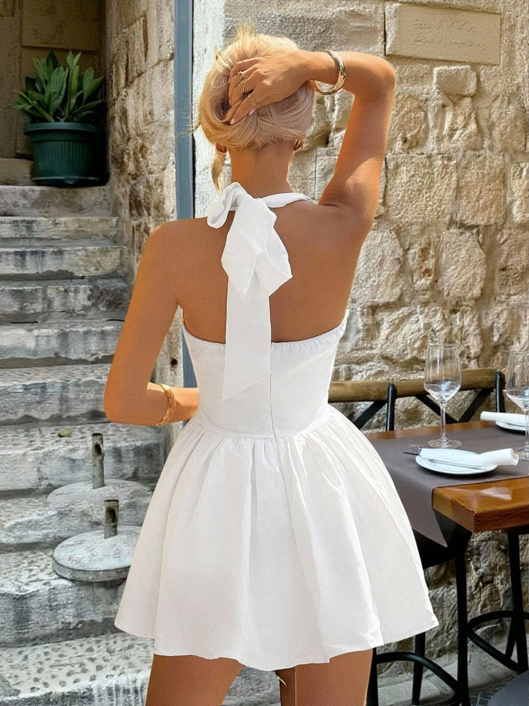 Rochie mini SHEIN, alb