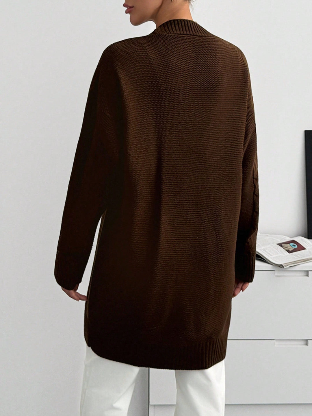 Cardigan SHEIN, maro