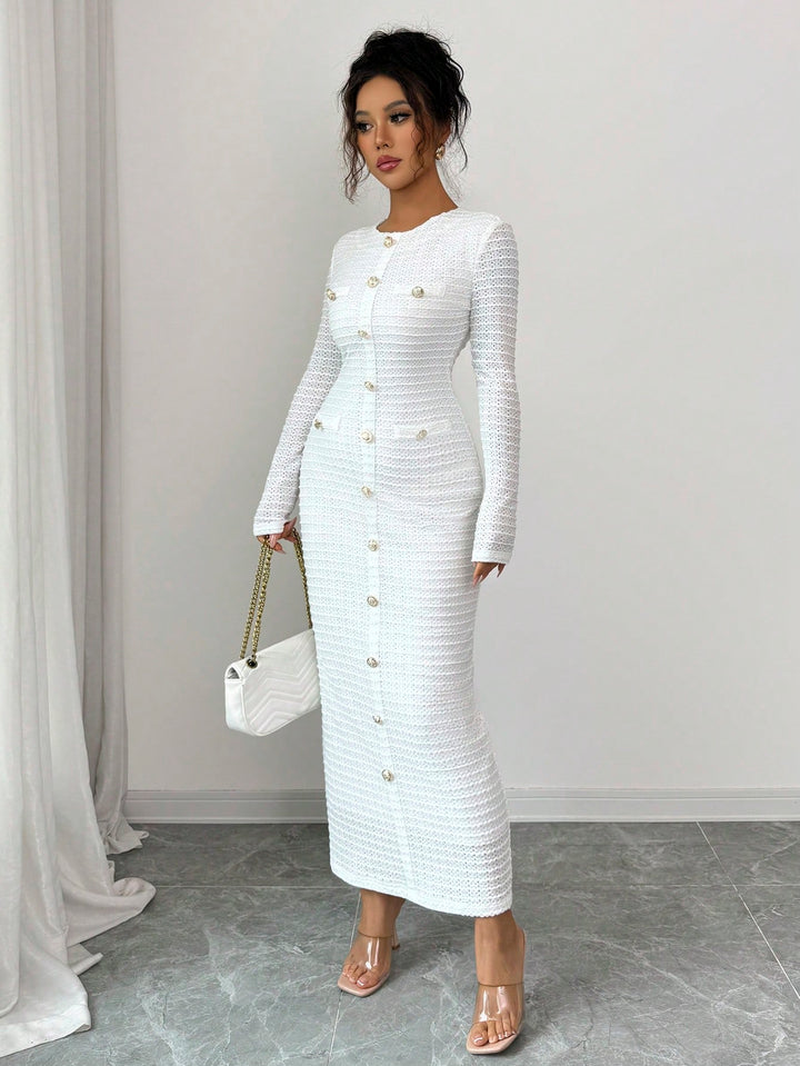 Rochie maxi SHEIN, alb