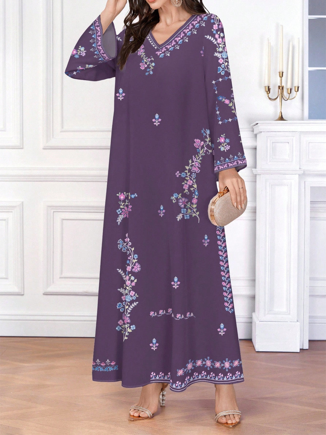 Rochie maxi SHEIN, mix culori
