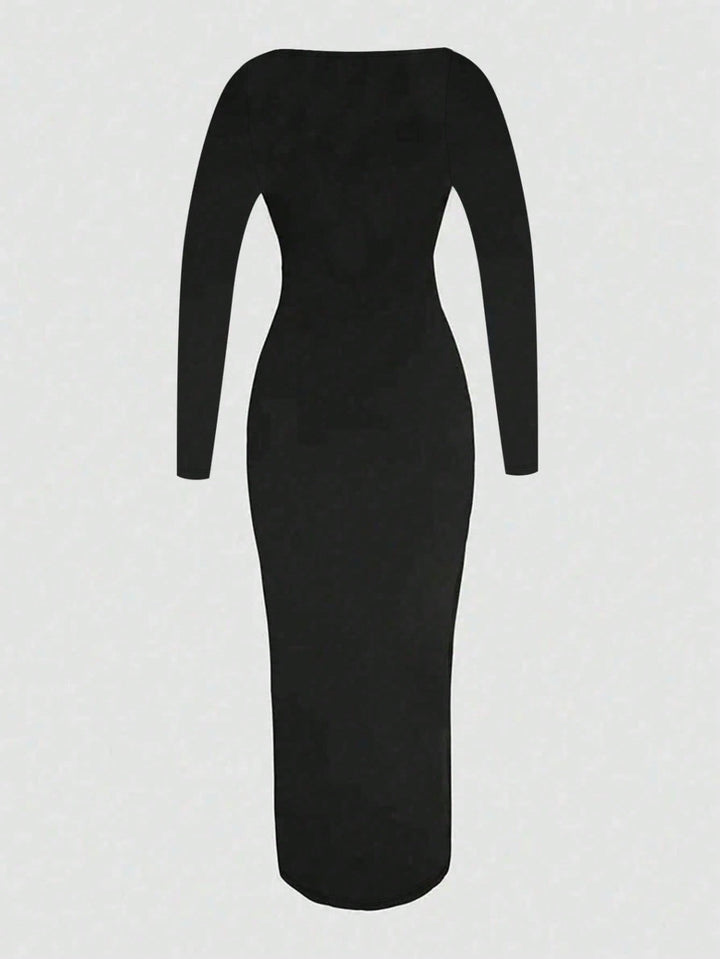 SHEIN maxi ruha, fekete