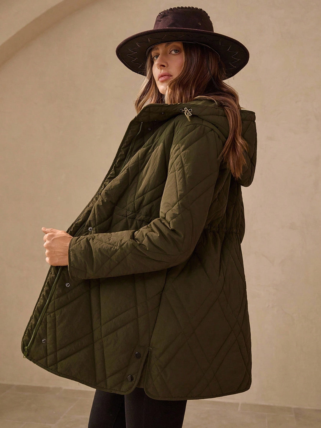 Palton SHEIN, verde