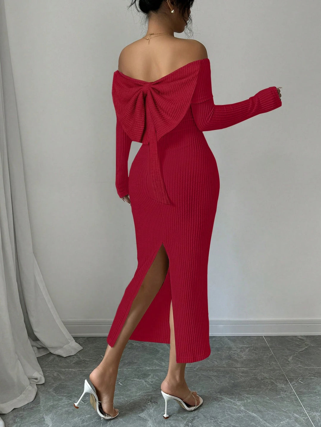 Rochie midi Shein, roșu