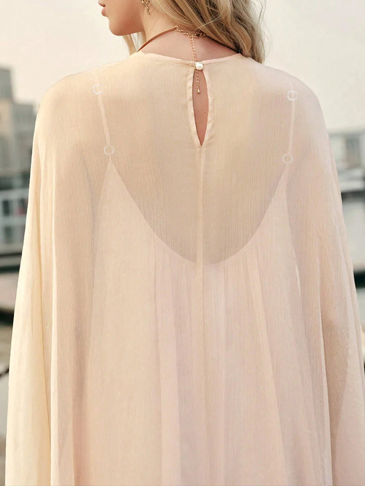Set rochie și cardigan SHEIN, crem