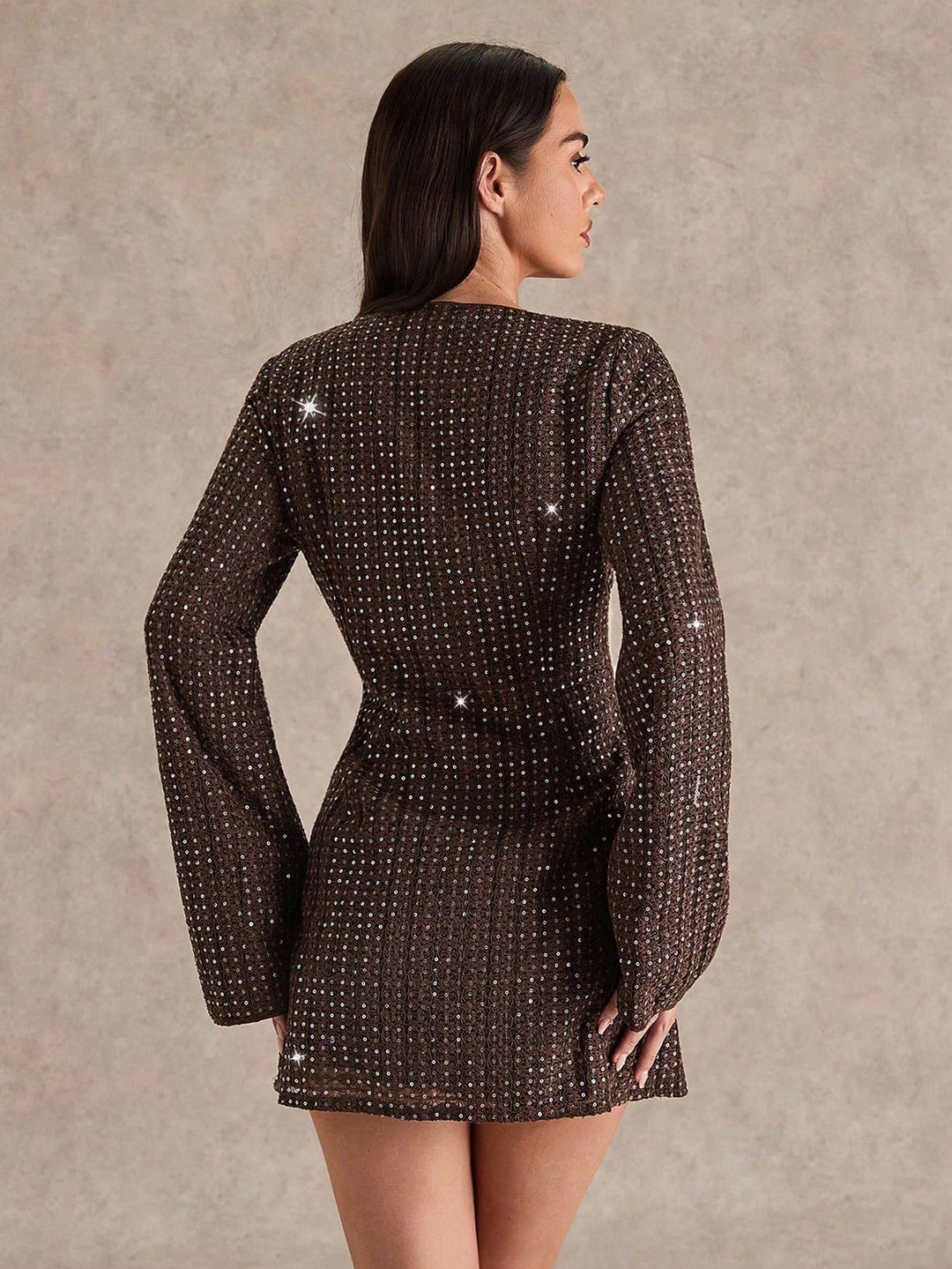 Rochie scurtă SHEIN, maro