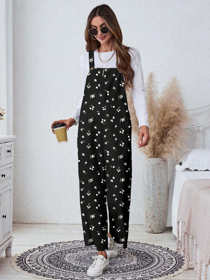 SHEIN hosszú overall, fekete